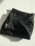 Wide double pleated shorts Fine wool