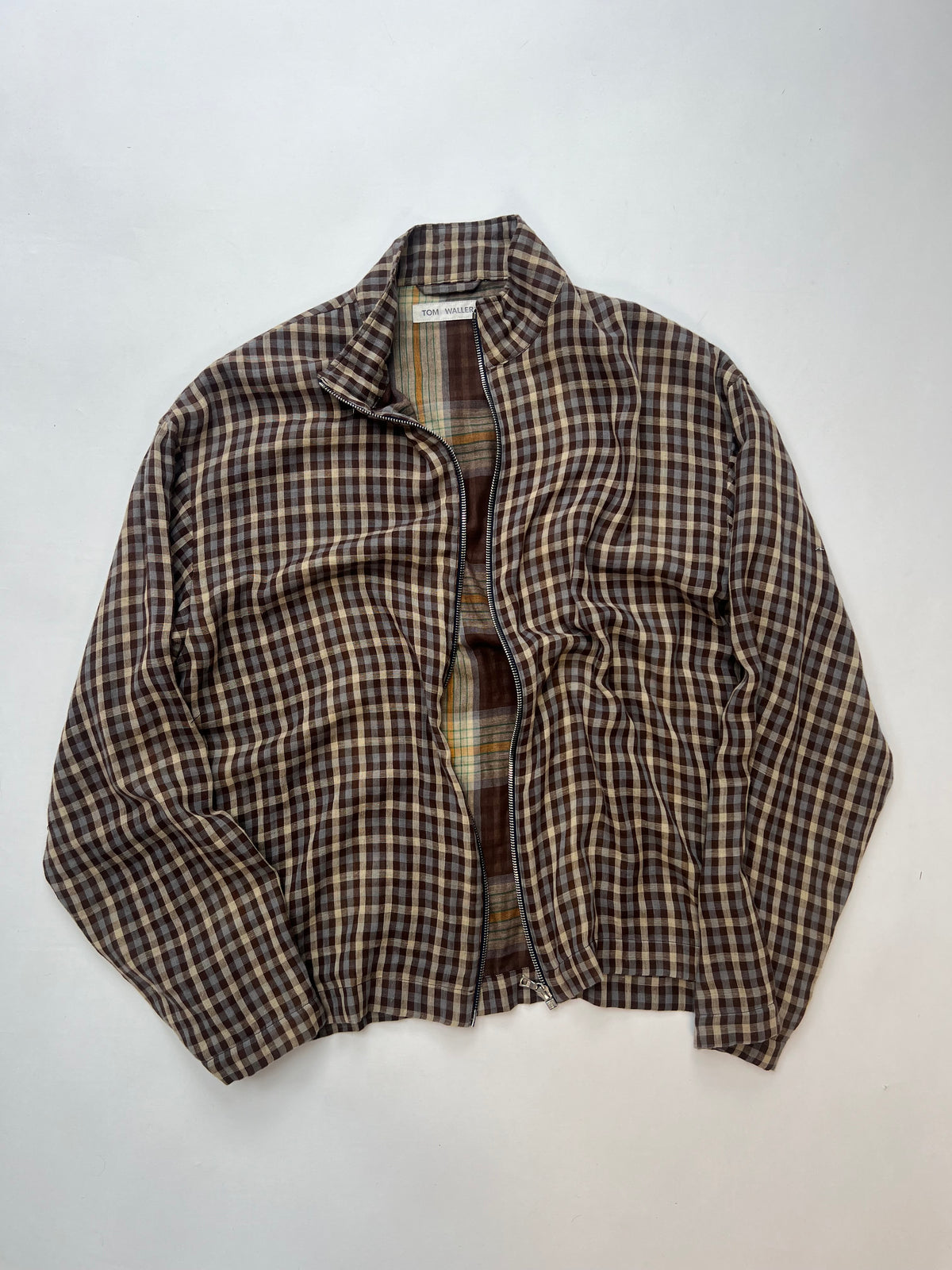Cotton drape zip up