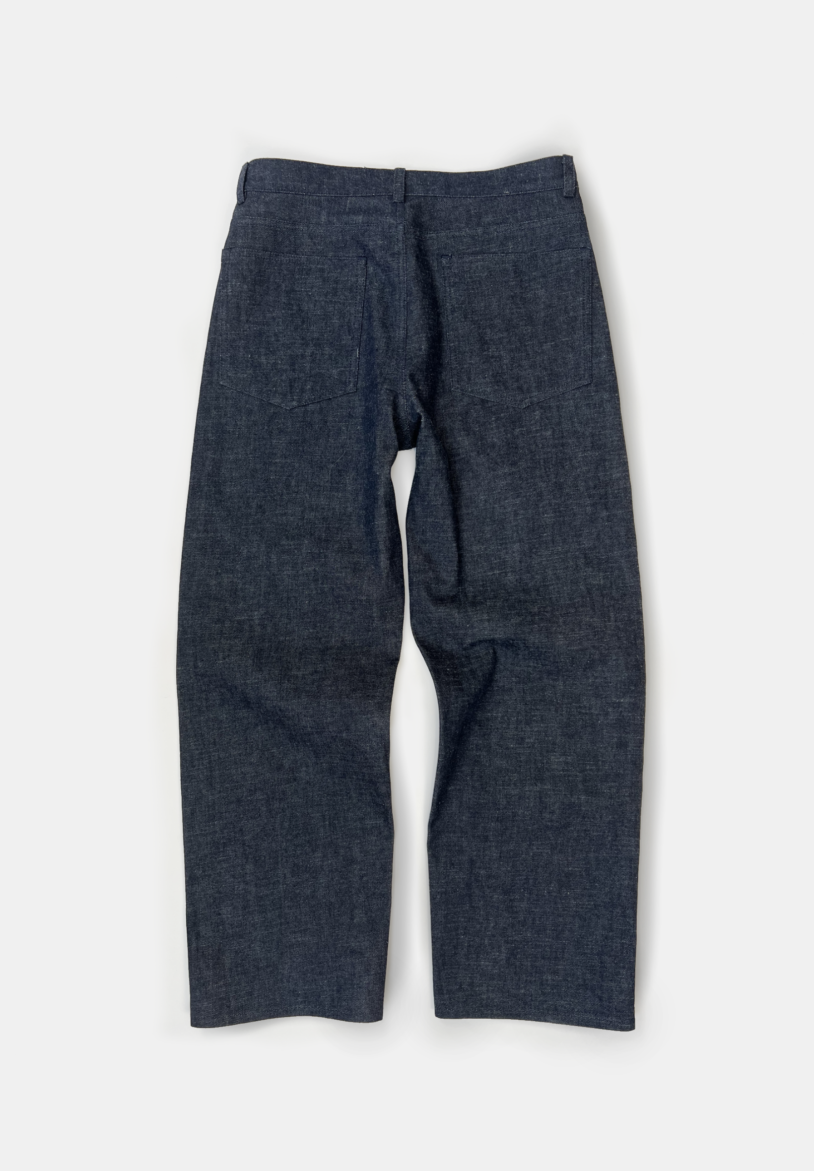 Relaxed cut textured rivet jeans
