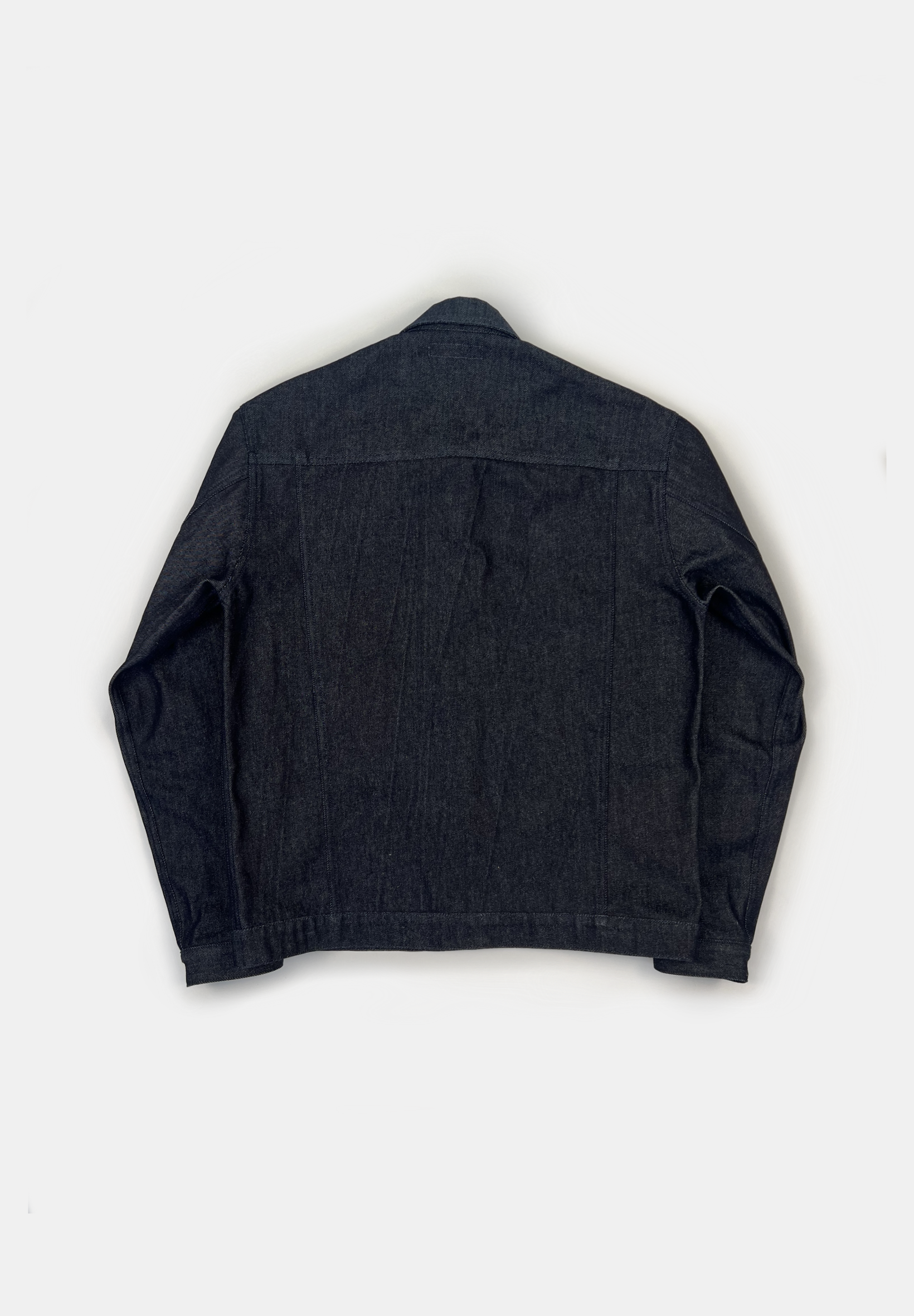 Full pleat raw denim jacket