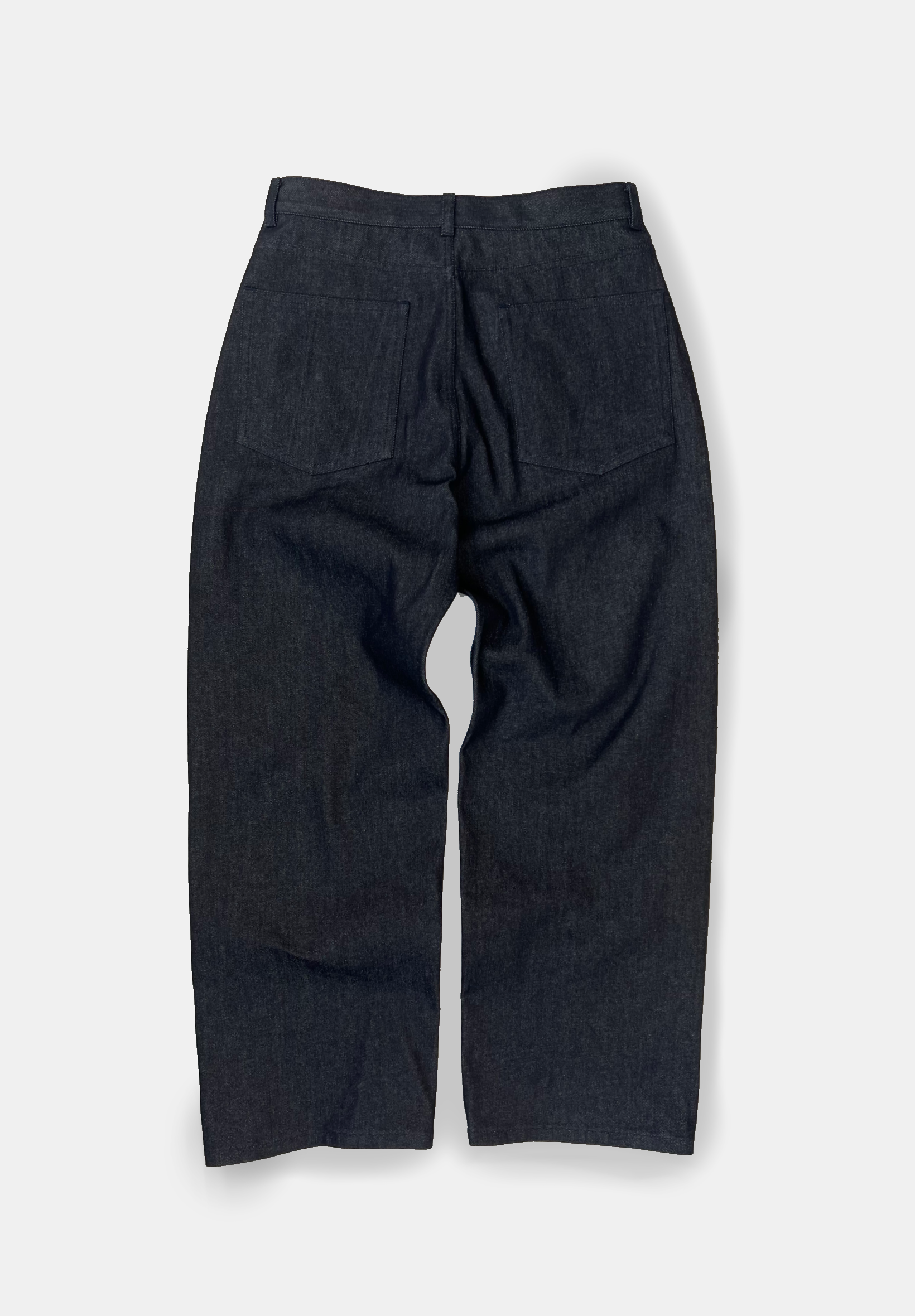 Wide cut slant jeans