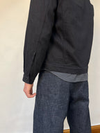 Full pleat soft denim jacket